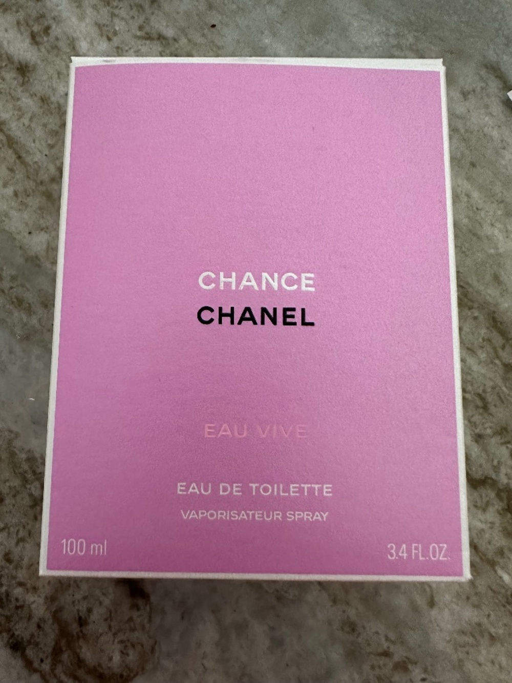 Chanel Chance Eau de Toilette 3.40 oz  with box